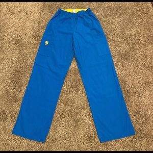 Wonderwink blue cargo scrub pants